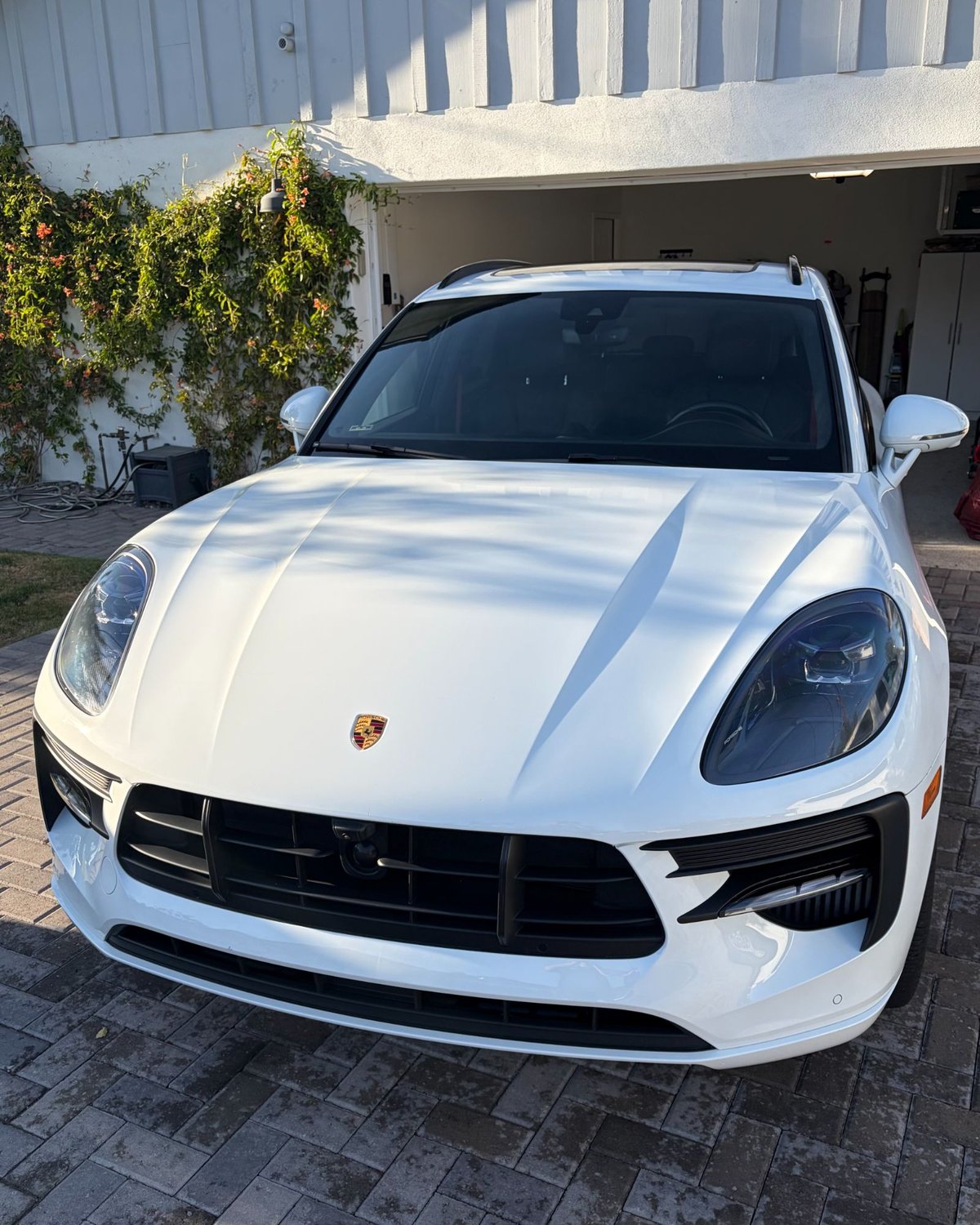 White Porsche Macan freshly detailed